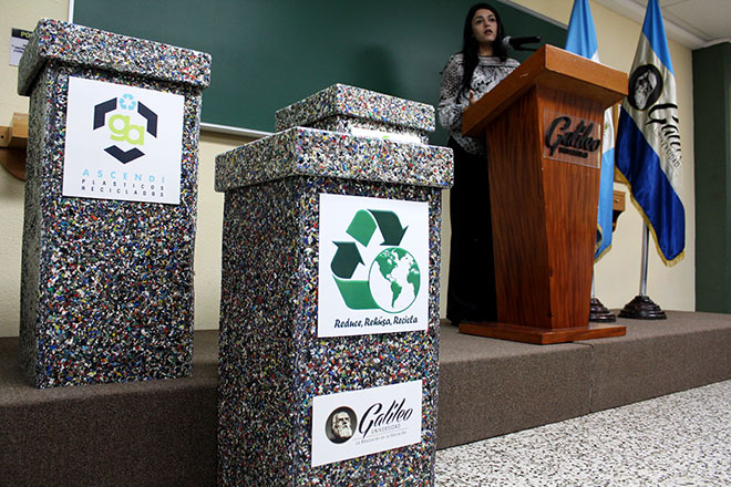 Imagen: Contenedores para reciclaje plástico se utilizarán en el Campus 