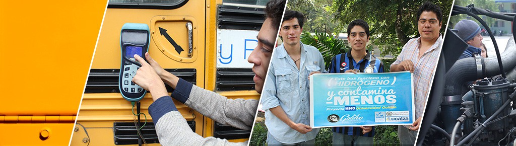 Imagen: Estudiantes presentan motor de bus eficiente y ecológico