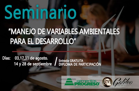 Imagen: Seminario: "Manejo de variables ambientales para el desarrollo”.